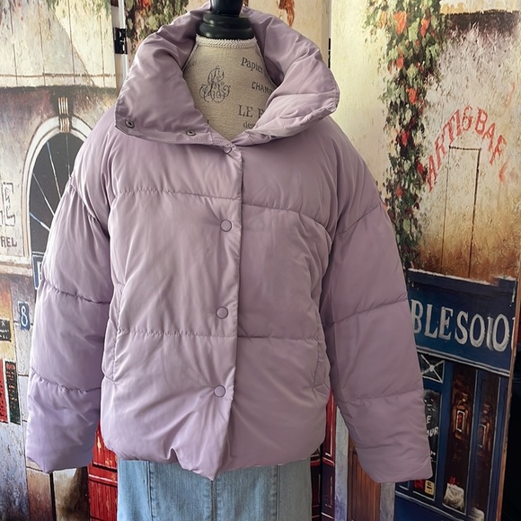Free People “Weekender” Puffer Jacket, Lavender, Size Small - Picture 6 of 6